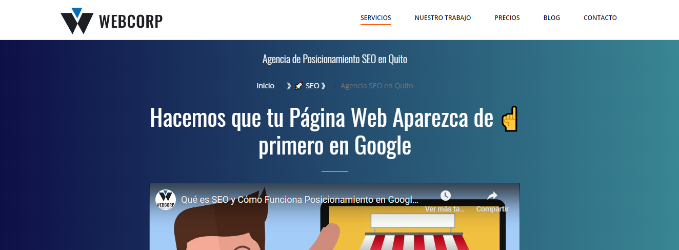 pagina web webcorp
