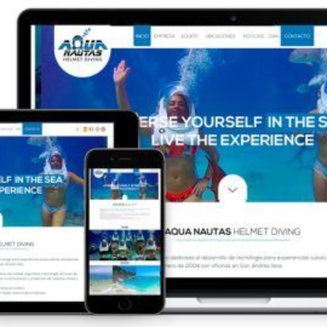 Diseño web Aqua Nautas