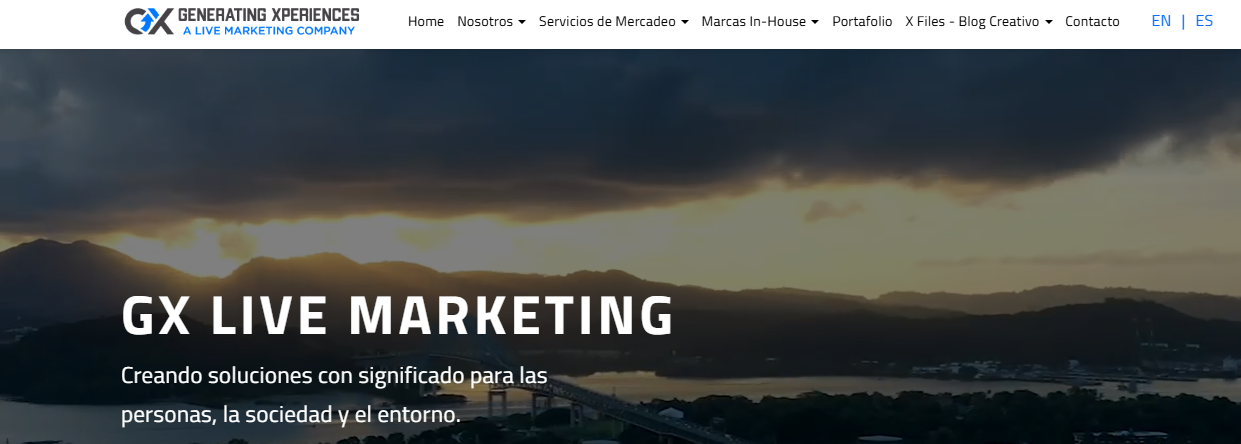 sitio web gx live marketing