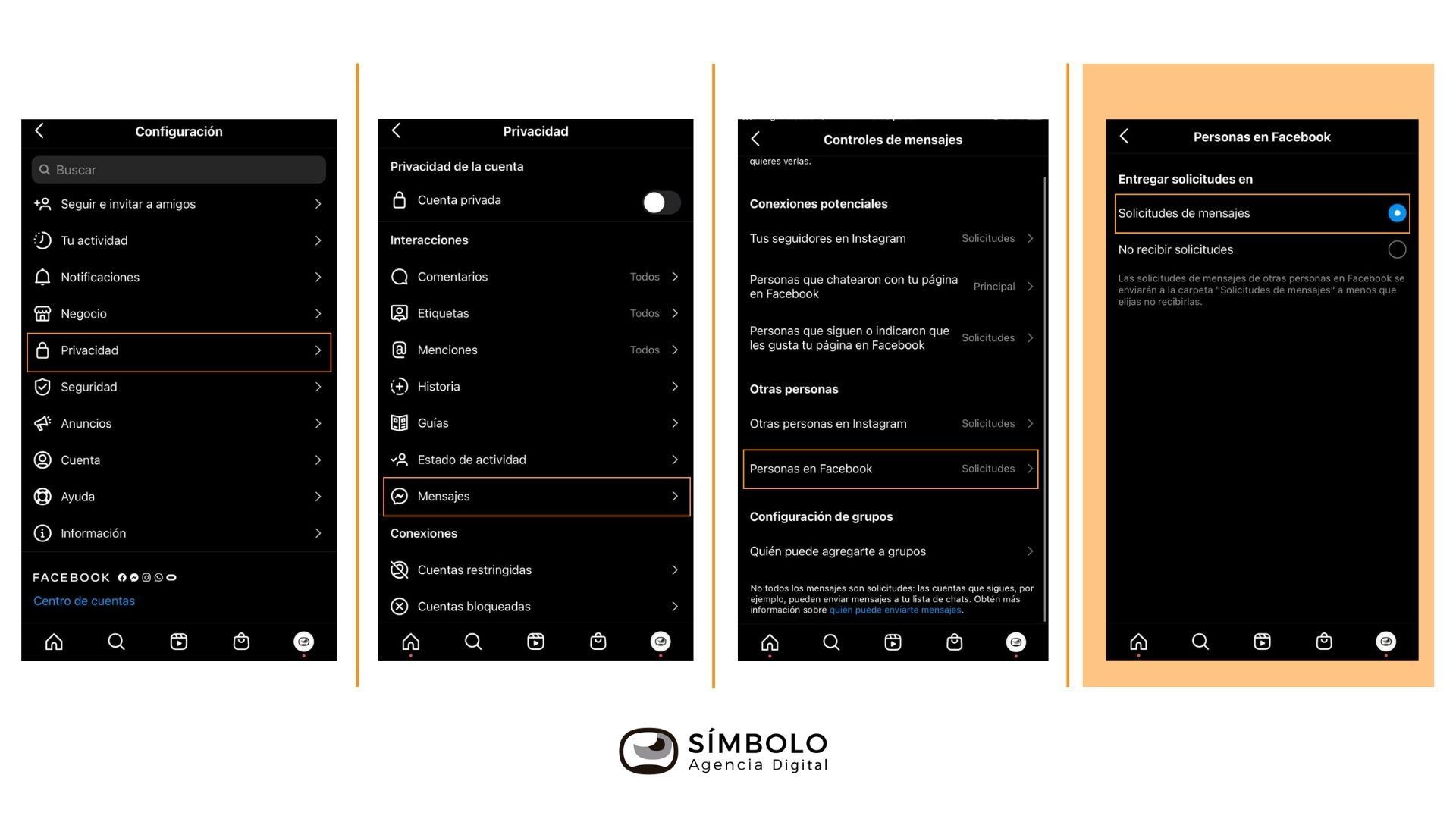 mensajes de instagram