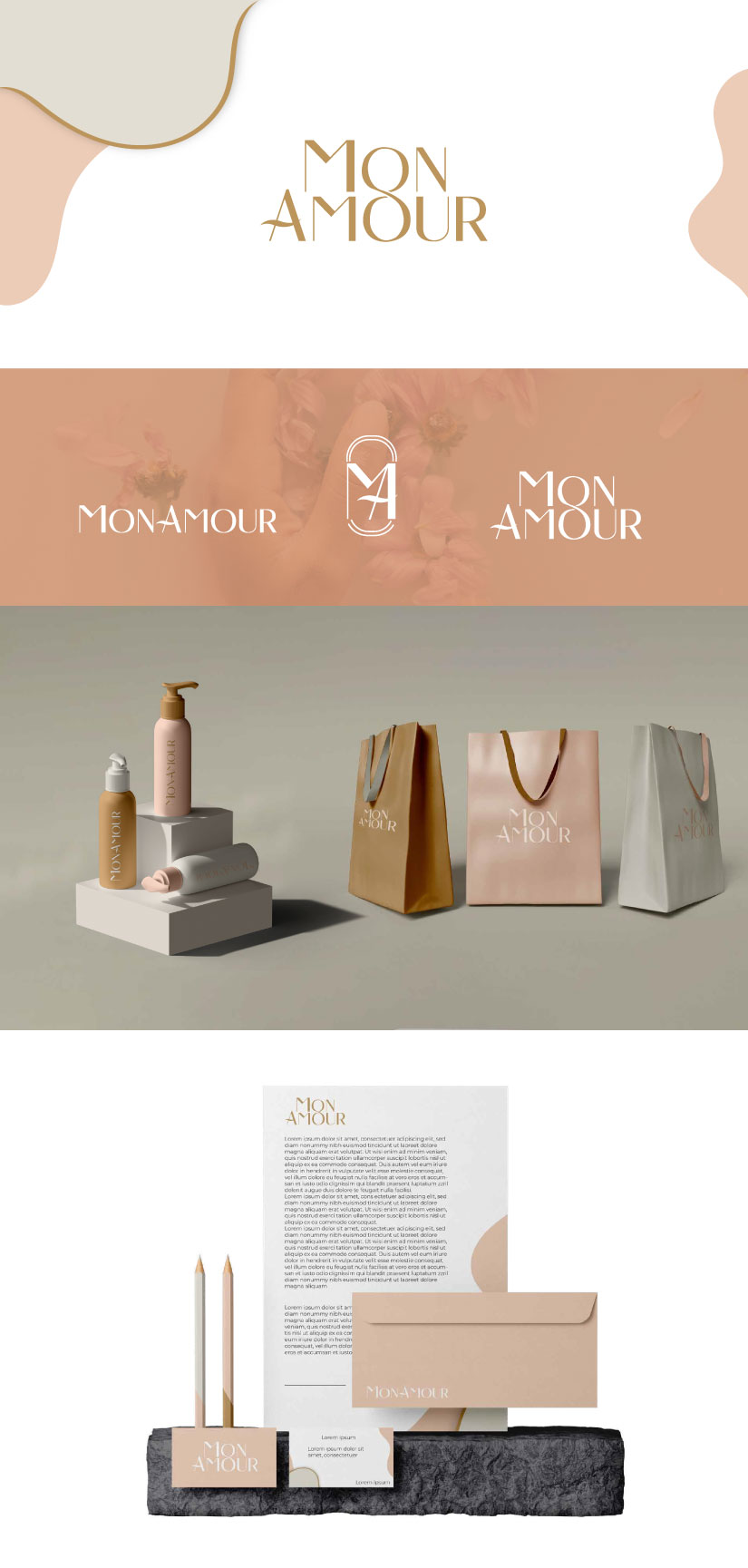 branding logo marca mon amour